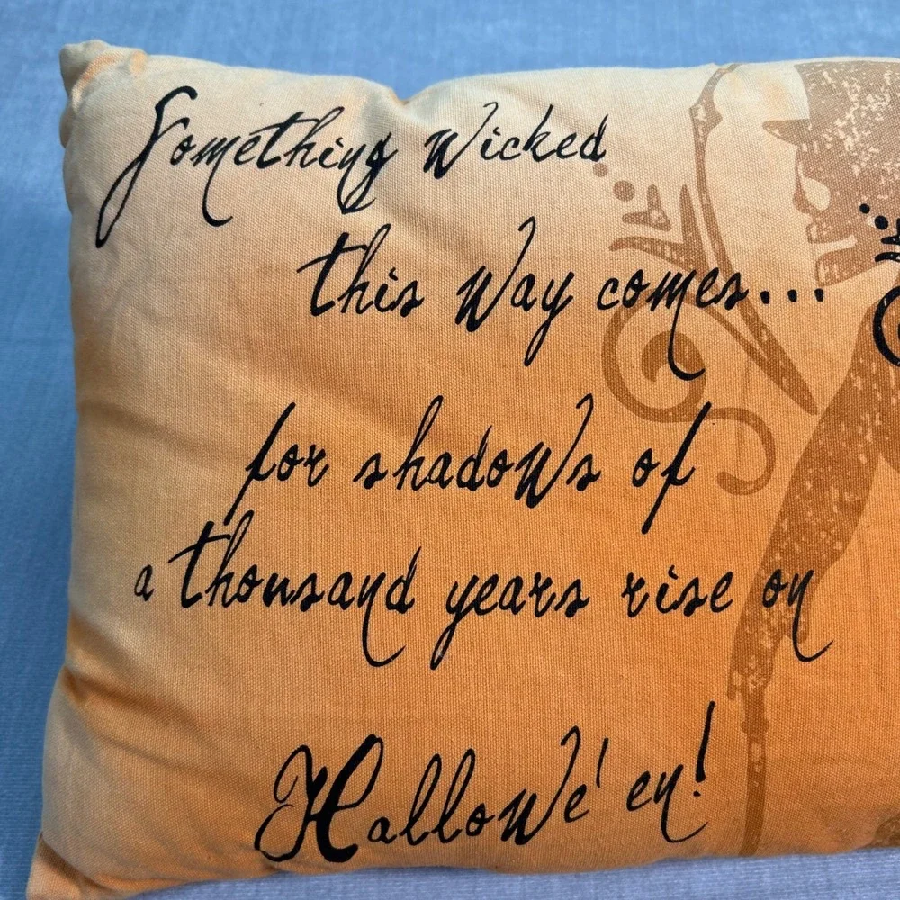 Bethany Lowe Designs Halloween Accent Pillow Something Wicked Gothic Spooky